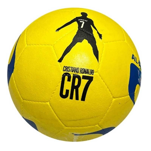 تصویر  توپ فوتبال لاستیکی سایز 4 بتا مدل رونالدو النصر CR7 کریستیانو مناسب آسفالت و چمن